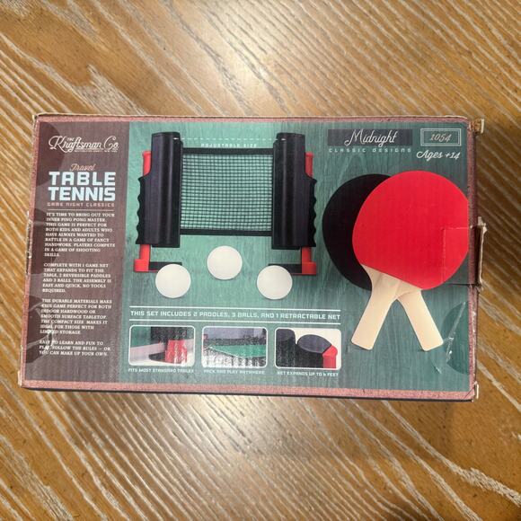 Travel Table Tennis Playset, Comes with Net, 2 Paddles, 3 Balls & Carry Bag - Picture 3 of 3